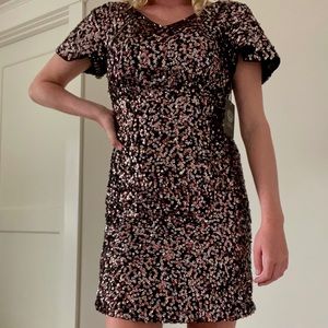 Pink sparkly sequins dress